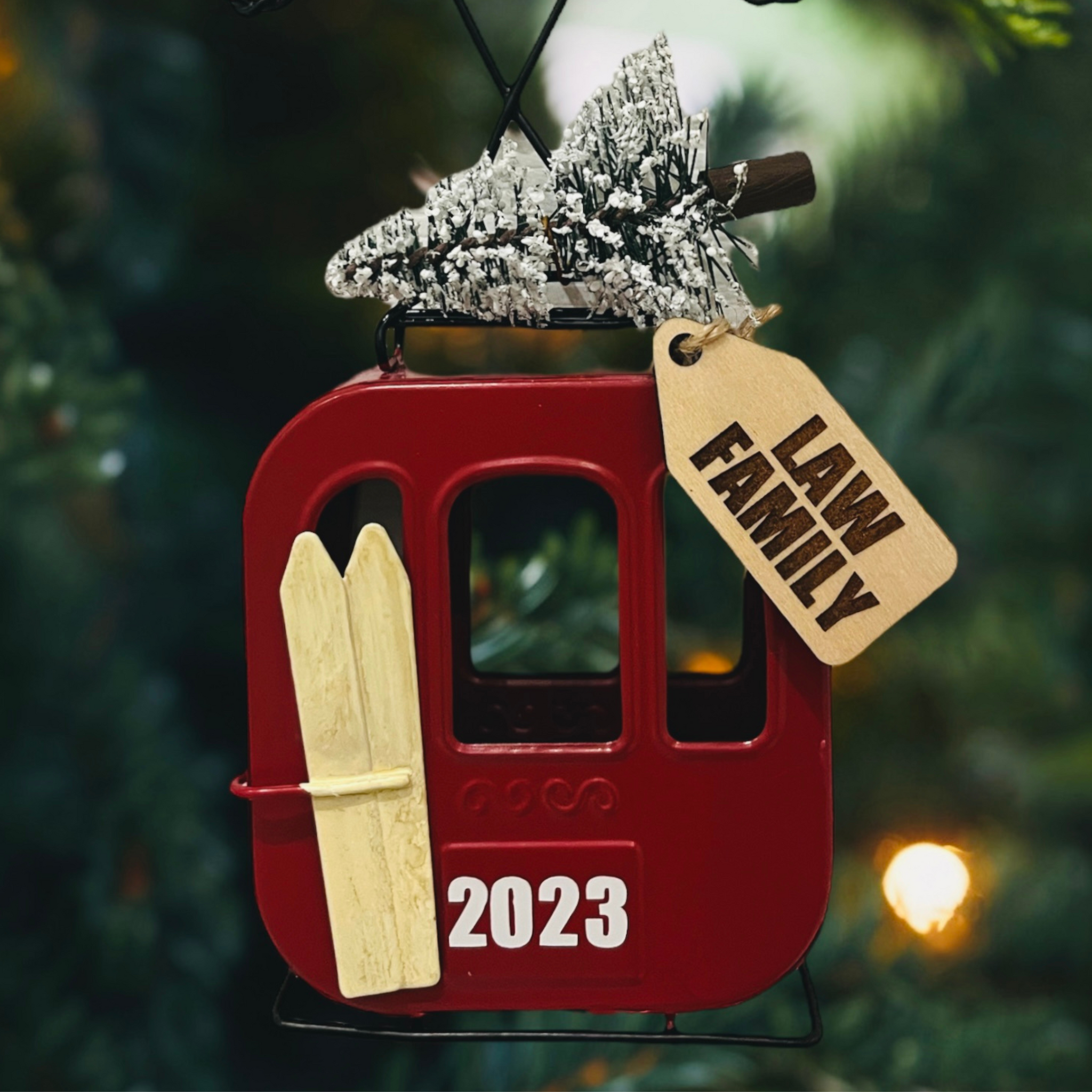 Ski Lift Ornament 2023