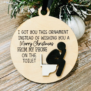 Humor Christmas Ornament - Toilet