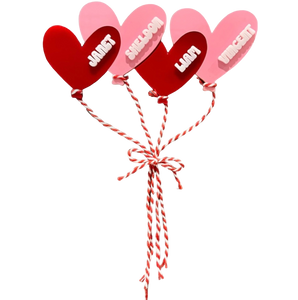 Heart balloon bouquet magnet