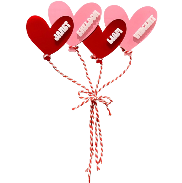 Heart balloon bouquet magnet