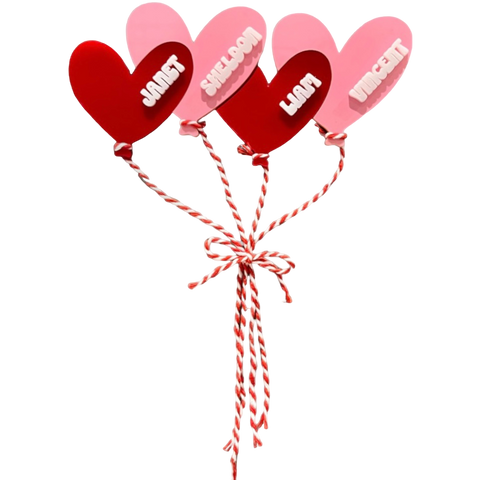 Heart balloon bouquet magnet