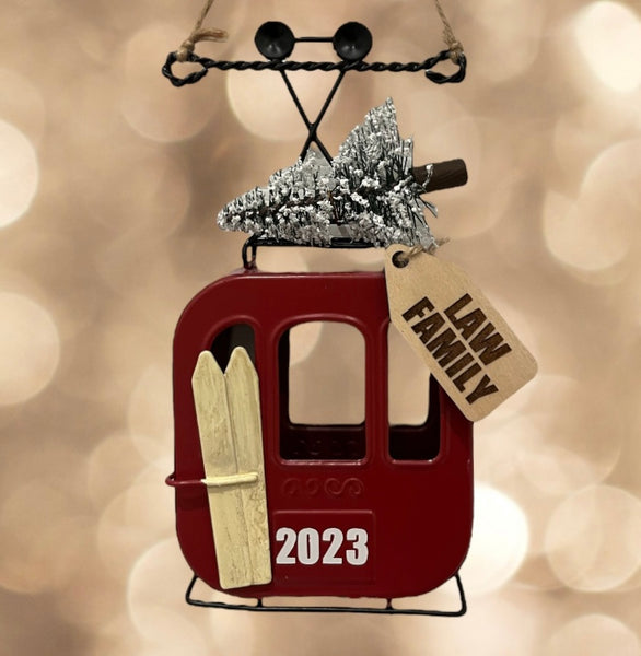 Ski Lift Ornament 2023