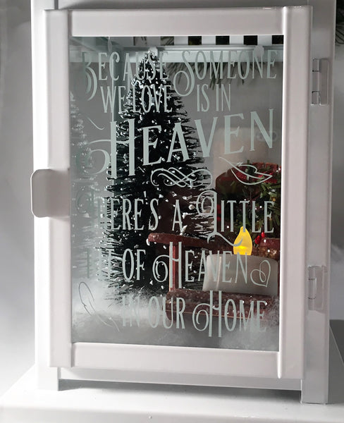 Christmas In Heaven Light up Memorial Lantern