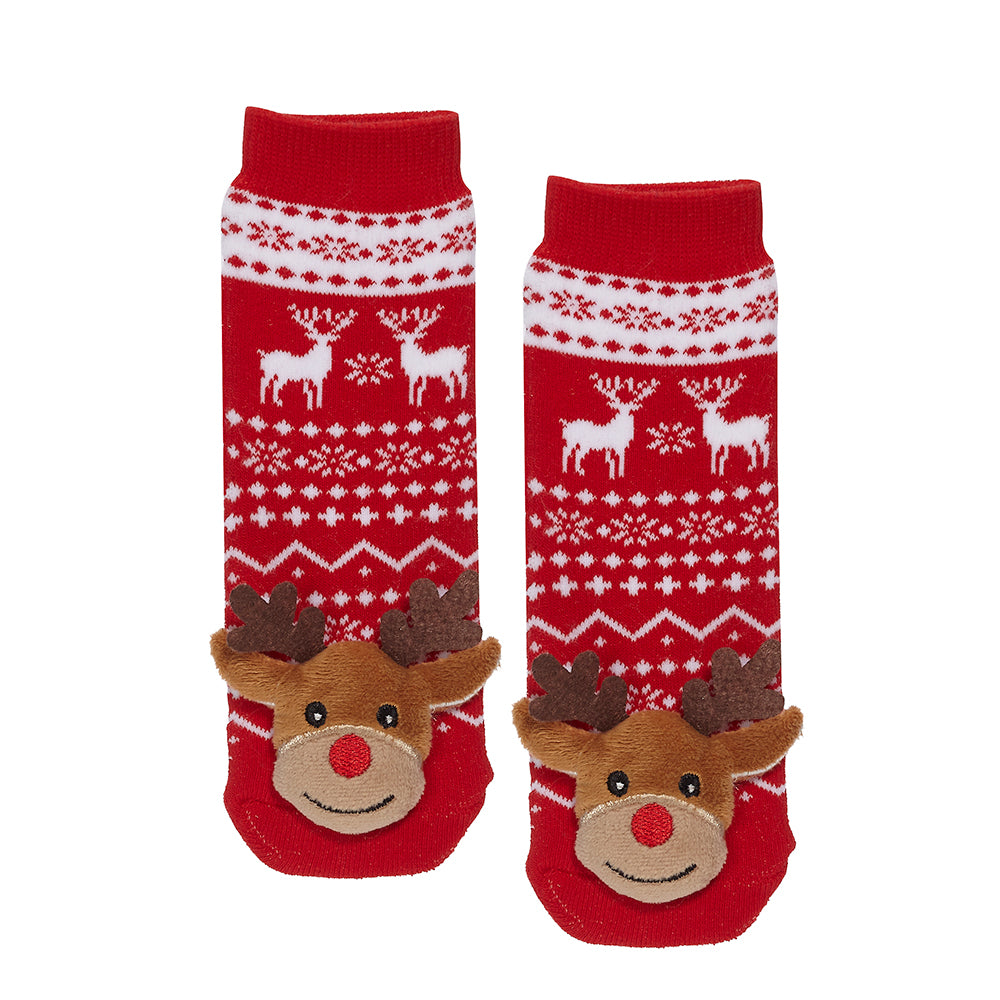 Baby Socks - Christmas Moose