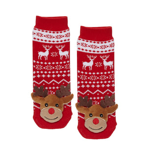 Baby Socks - Christmas Moose