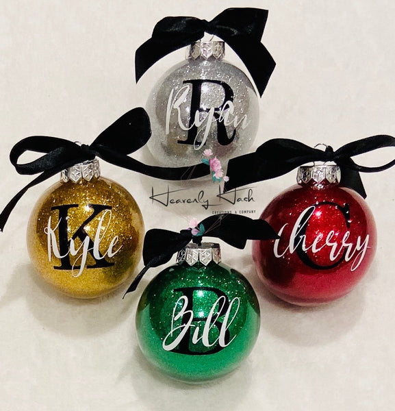 Glitter Ornament - Monogram Package (Buy More, Save More!)