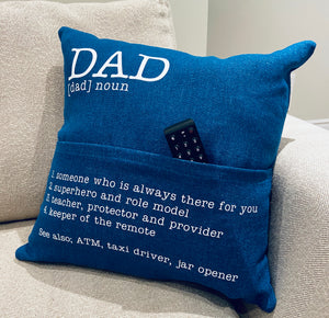Dad's Couch / Sofa / Rest Pocket Pillow