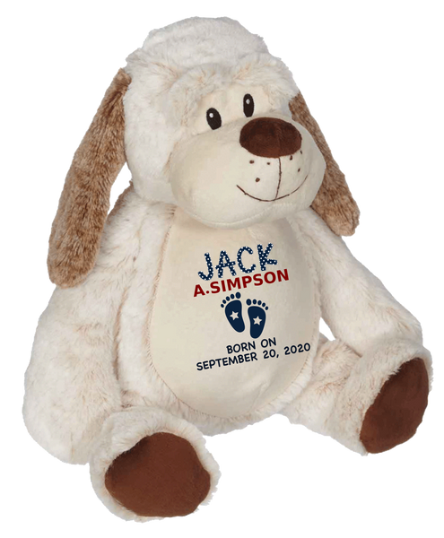 Dalton Dog (Personalized Birth Stat Plush)