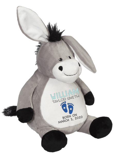 Duncan Donkey (Personalized Birth Stat Plush)