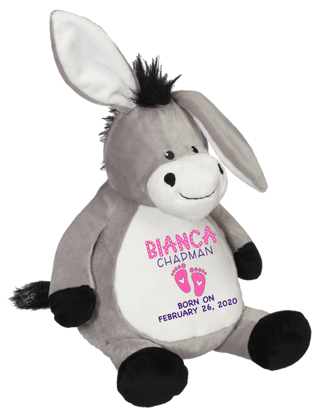 Duncan Donkey (Personalized Birth Stat Plush)