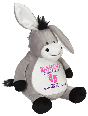 Duncan Donkey (Personalized Birth Stat Plush)