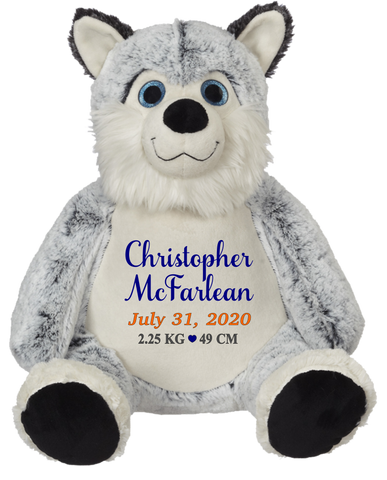 Horation Husky (Personalized Birth Stat Plush)