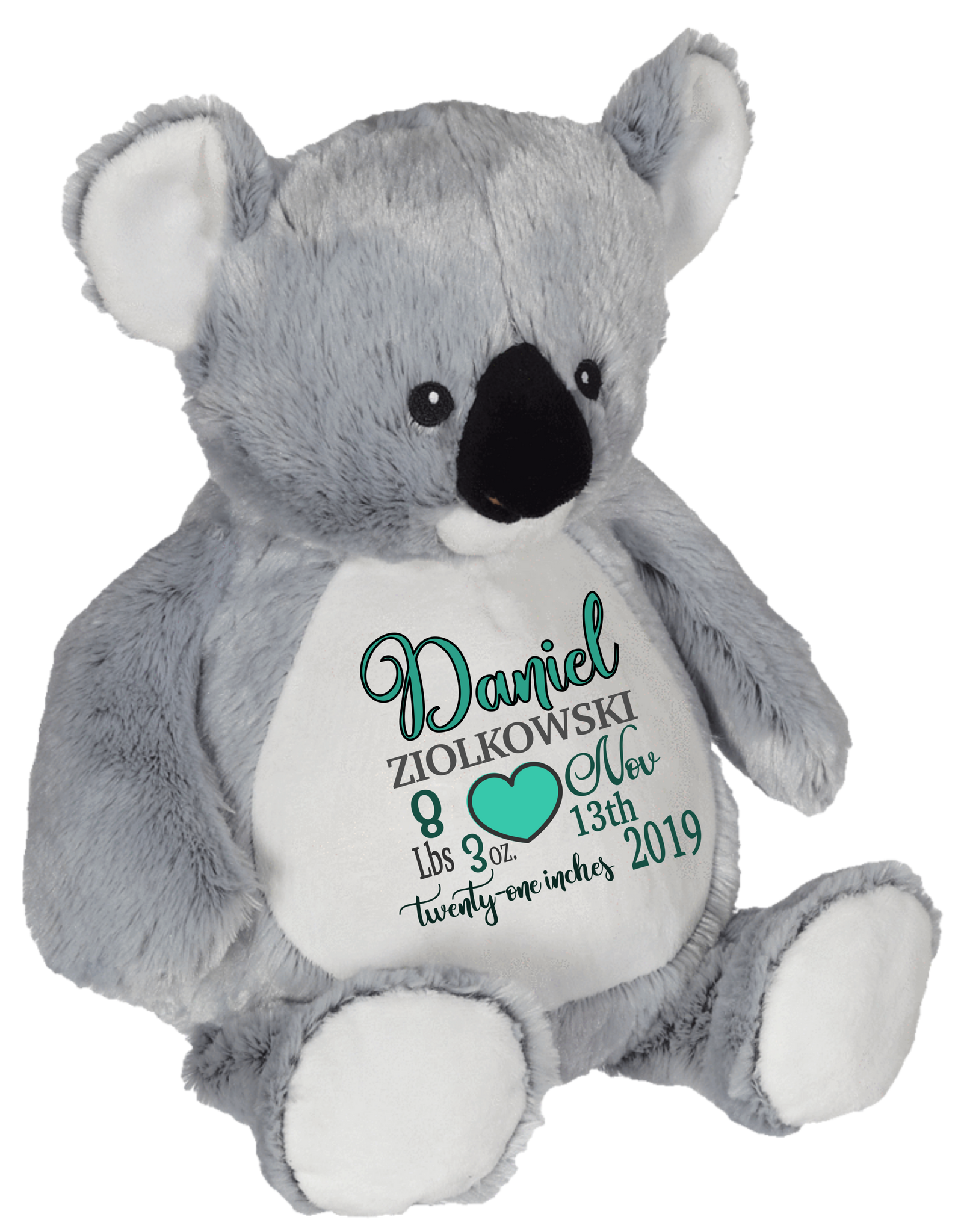 Kory Koala (Personalized Birth Stat Plush)