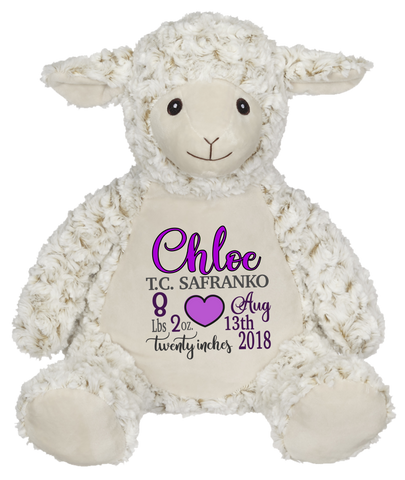 Luce Lamb (Personalized Birth Stat Plush)