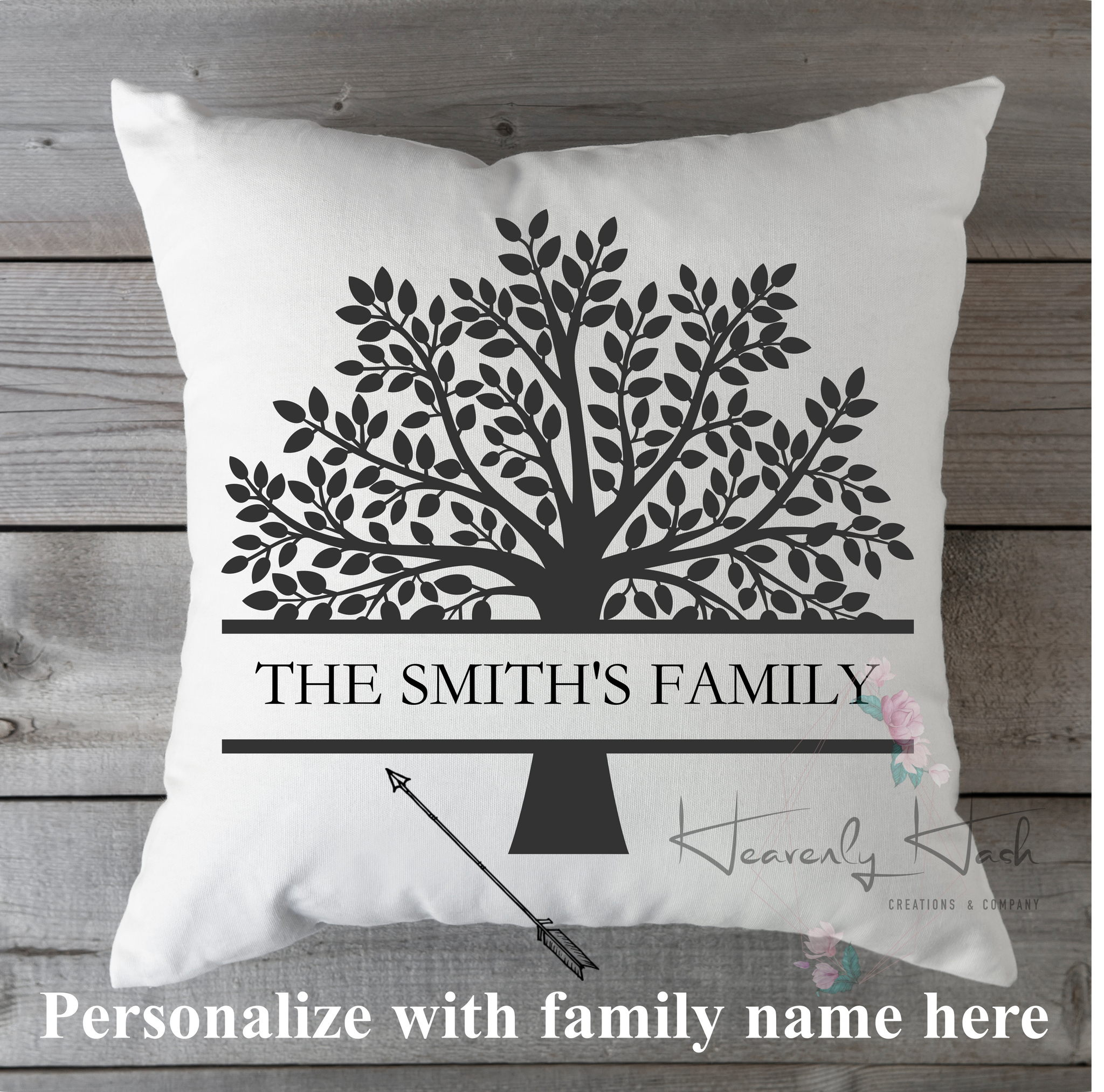 Personalize your Tree of Life pillow