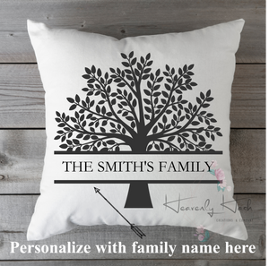 Personalize your Tree of Life pillow