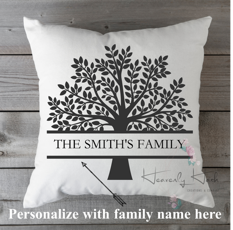 Personalize your Tree of Life pillow
