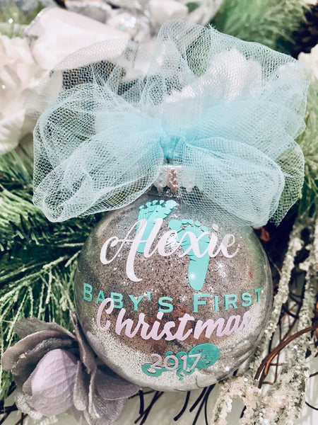 Glitter Ornament - First Christmas 2023