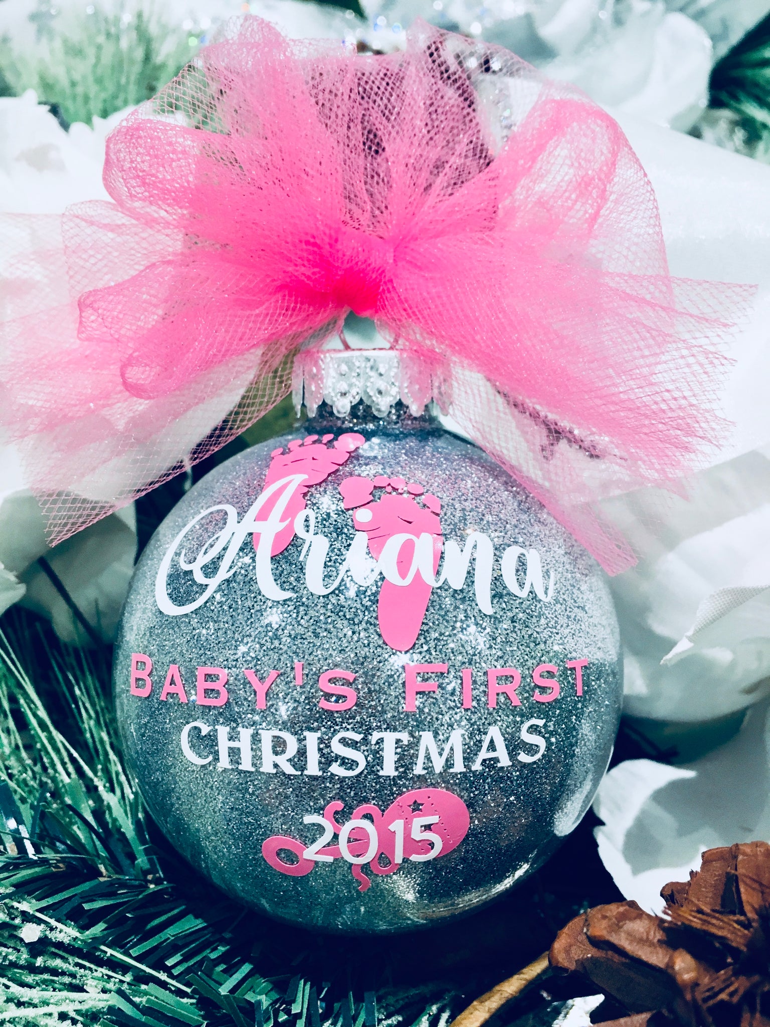 Glitter Ornament - First Christmas 2023
