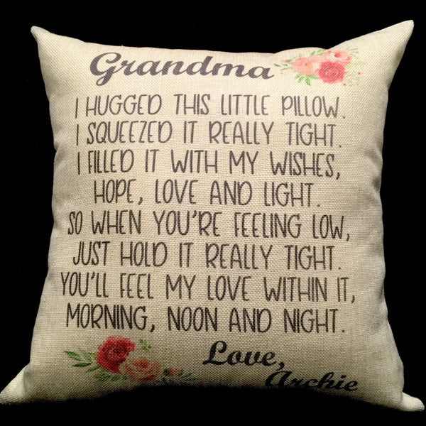 Grandma Hugging Pillow