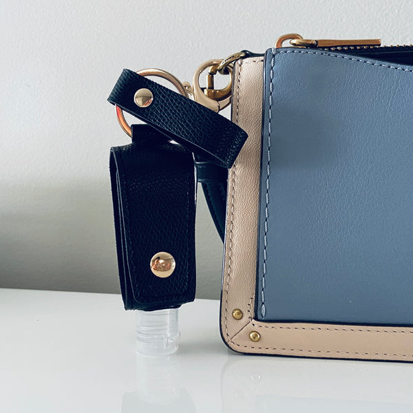 Leather Sanitizer Bottle keychain