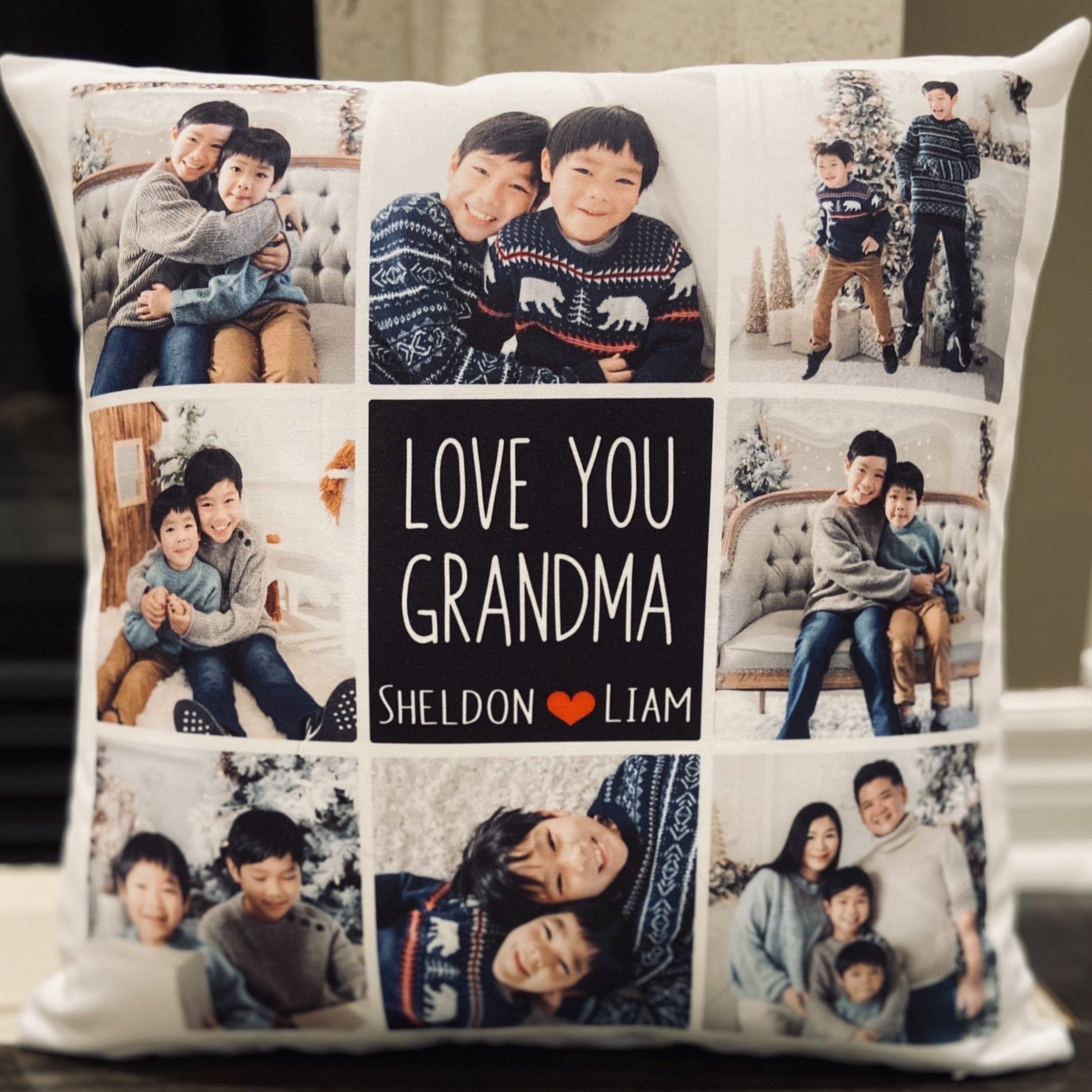 Personalized Photo Collage Pillow