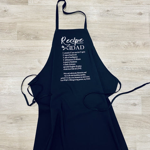 Recipe for Dad Black Apron