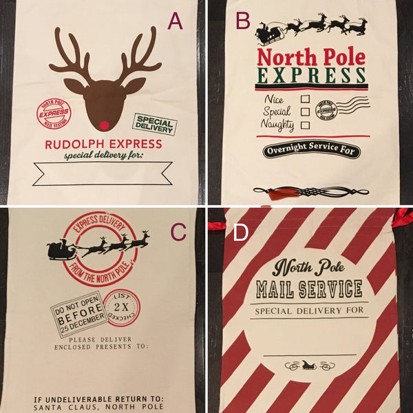 Christmas Santa Sacks - 11 options! While quantities last