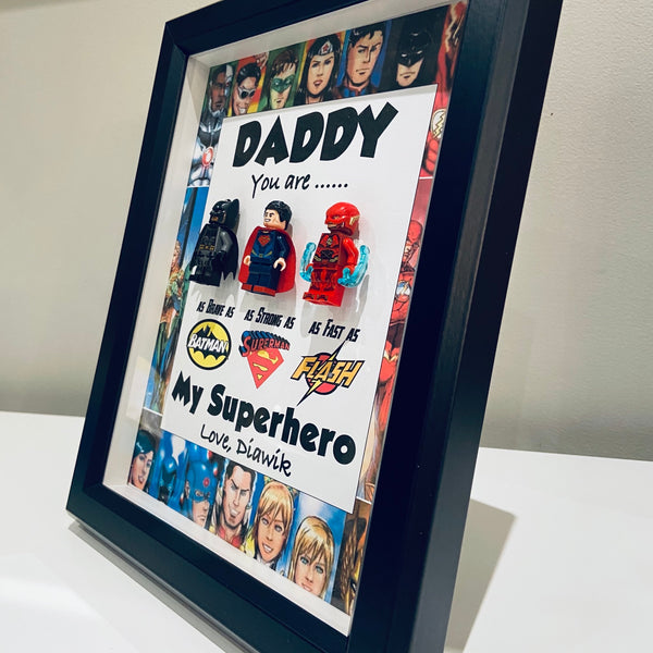 Personalized Shadow Box for the Super Hero Daddy Fans