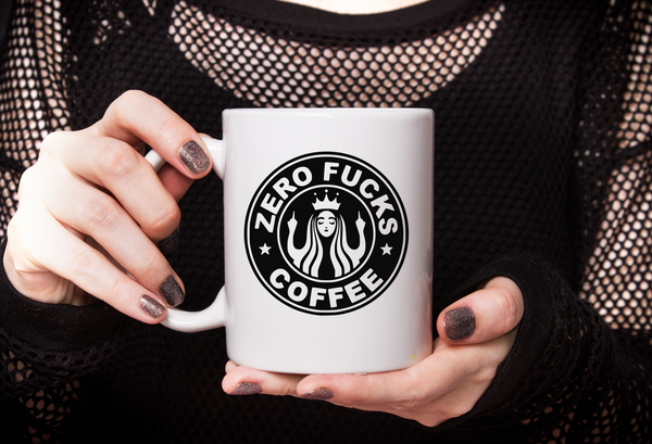 Fun Coffee Mug - ZERO F_CKS COFFEE