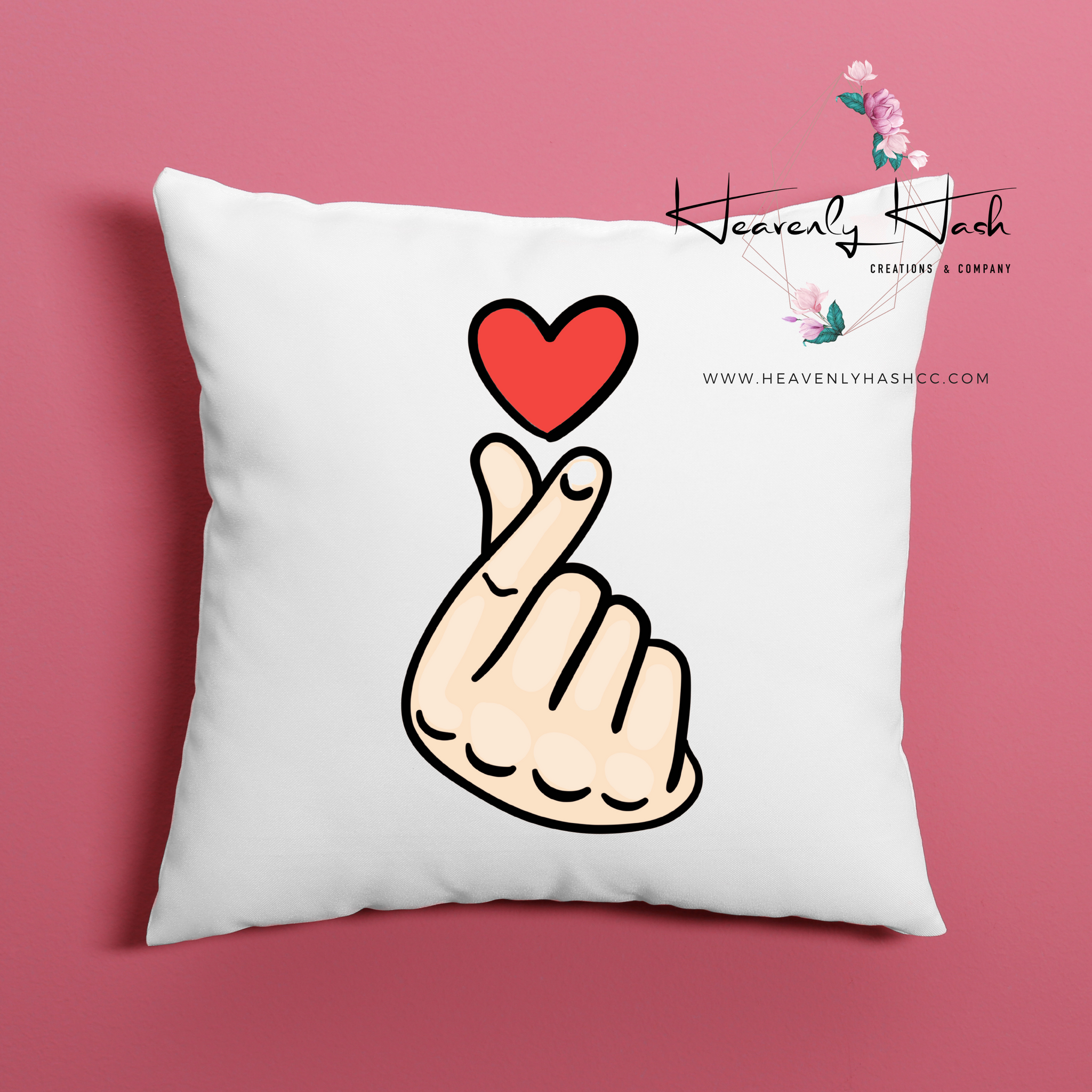 Finger Heart Pillow