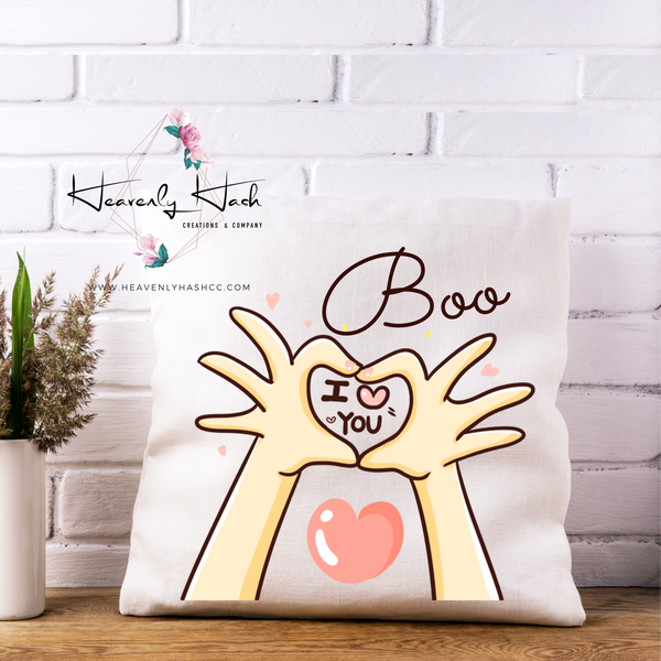 Hand Heart - I love you Pillow