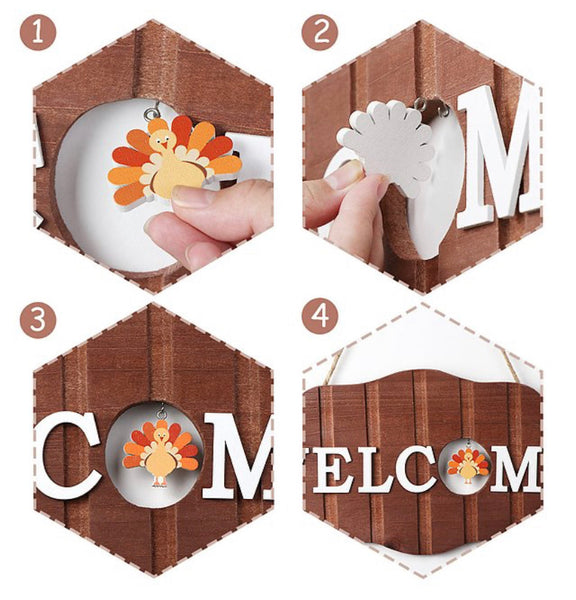Holiday Interchangeable Welcome Sign