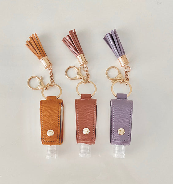 Leather Sanitizer Bottle keychain