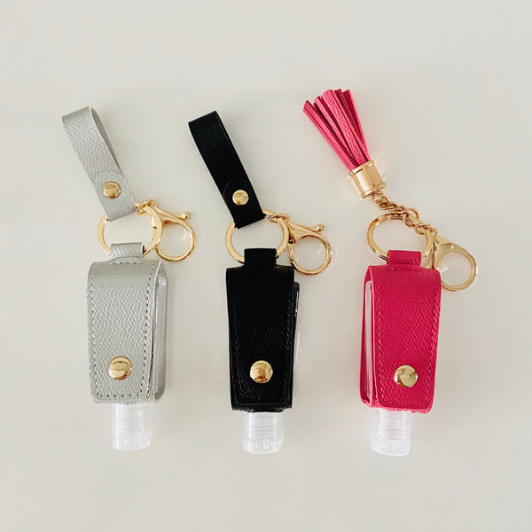 Leather Sanitizer Bottle keychain