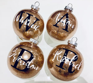 Glitter Ornament - Monogram Package (Buy More, Save More!)