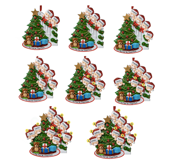 Quarantine Christmas Tree Ornaments