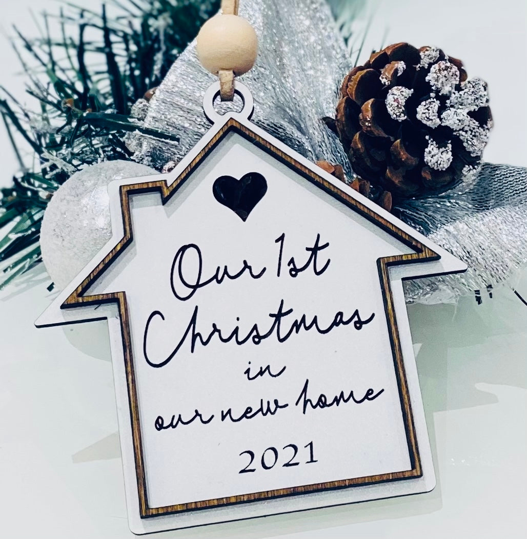 First Christmas in Our New Home Wood Ornament 2023