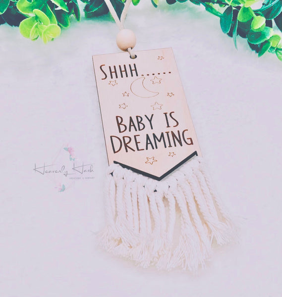 Nursery Door Hanger “Shh..Baby is dreaming”