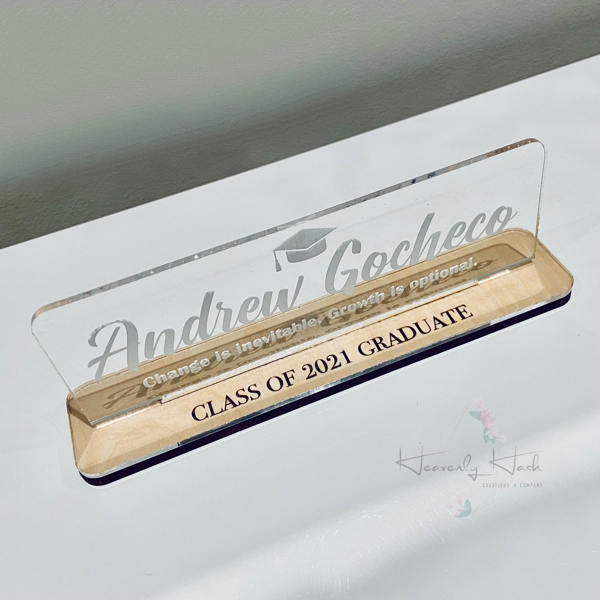 Personalized Desk name plate / Graduation gift