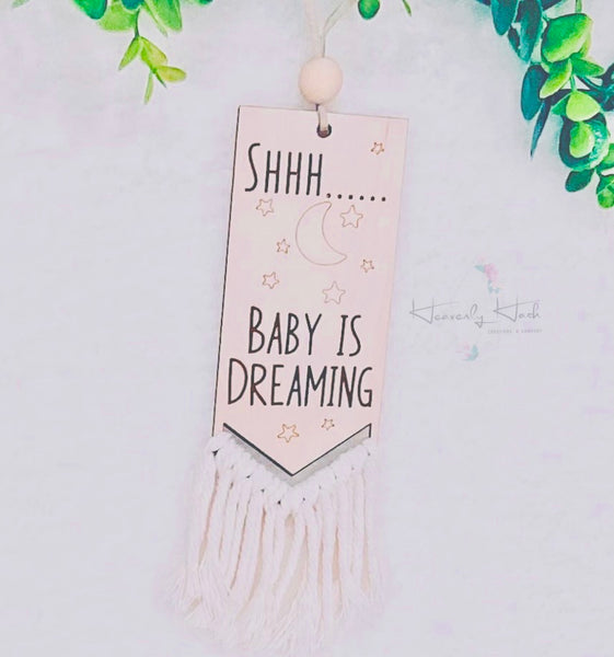 Nursery Door Hanger “Shh..Baby is dreaming”