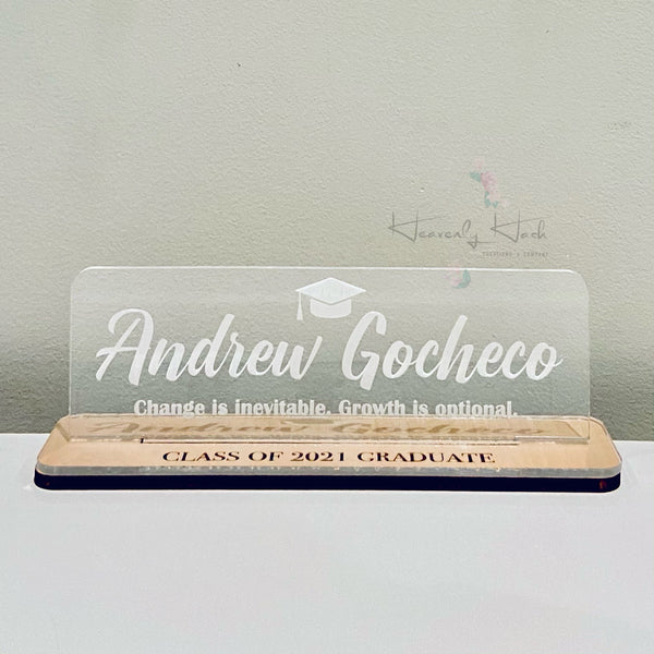 Personalized Desk name plate / Graduation gift